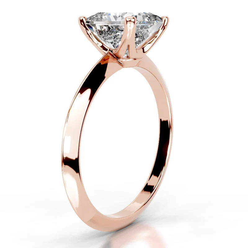 Rose :: Timeless princess cut Celestara lab grown diamond ring classic engagement