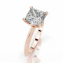 Rose :: Celestara princess lab grown diamond ring simple elegant solitaire setting