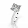 White :: Celestara princess lab grown diamond engagement ring modern solitaire style