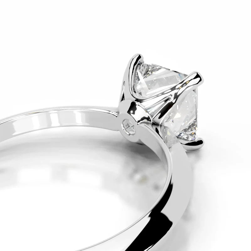 White :: Elegant princess cut Celestara lab diamond ring IGI certified engagement