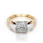 Yellow :: Celestara princess solitaire lab grown diamond ring premium engagement design