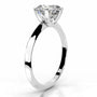 White :: Round brilliant lab diamond ring E VS1 clarity IGI certified solitaire