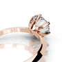 Rose :: Round solitaire engagement ring lab grown diamond E VS1 fine jewelry