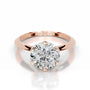 Rose :: Round solitaire lab grown diamond ring E color VS1 clarity fine jewelry