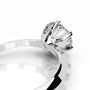 White :: Round solitaire lab grown diamond ring E color VS1 clarity fine jewelry