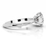 White :: Round cut lab grown diamond engagement ring E VS1 premium solitaire