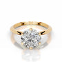 Yellow :: Round solitaire engagement ring lab grown diamond E VS1 fine jewelry
