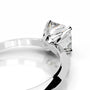 White :: Elegant square cushion cut Celestara lab diamond ring IGI certified engagement