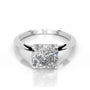 White :: Celestara square cushion solitaire lab grown diamond engagement ring IGI certified