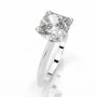 White :: Celestara square radiant lab grown diamond engagement ring modern solitaire style