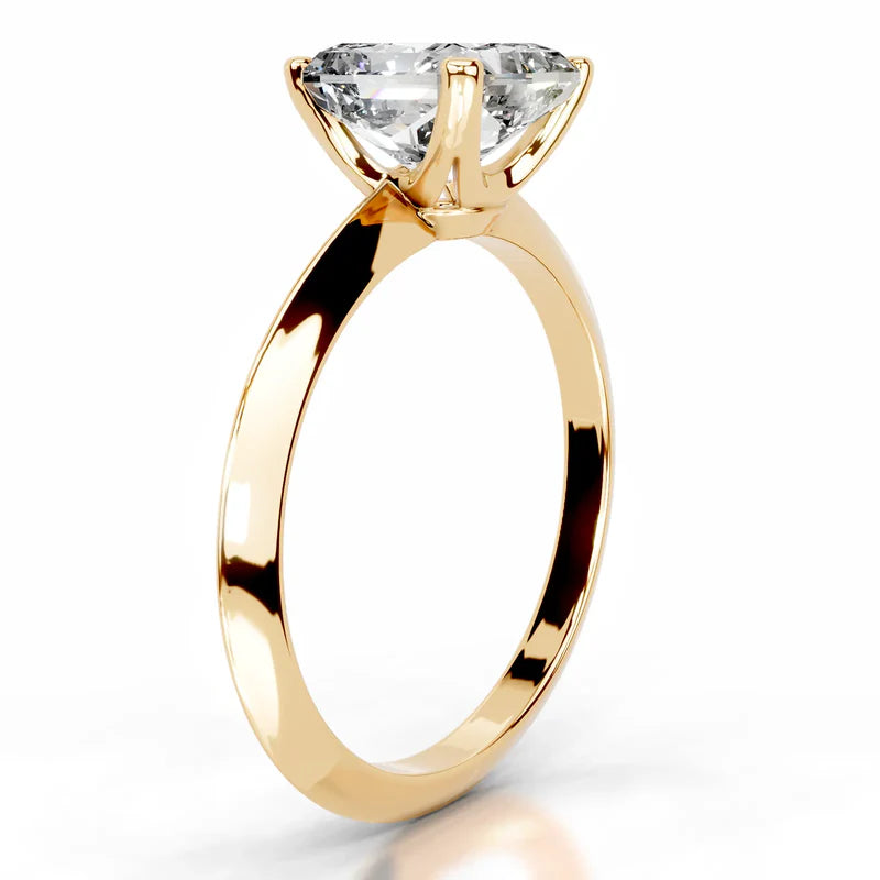 Yellow :: Celestara square radiant shaped lab grown diamond ring fine jewelry for proposal