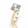 Yellow :: Square radiant solitaire engagement ring Celestara lab created diamond IGI certified