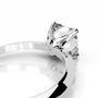 White :: Elegant square radiant cut Celestara lab diamond ring IGI certified engagement