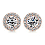 Rose :: fine jewelry lab grown diamond studs white gold timeless solitaire design