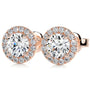 Rose :: stylish lab grown diamond stud earrings white gold simple refined design