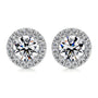 White :: :: lab grown diamond stud earrings classic solitaire design white gold fine jewelry for women everyday elegance