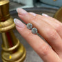 White :: refined lab grown diamond stud earrings white gold solitaire design elegant women jewelry