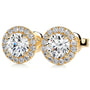 Yellow :: premium lab grown diamond stud earrings white gold classic solitaire fine jewelry