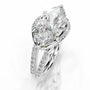 White :: IGI certified Zenvira marquise lab grown diamond ring halo setting design
