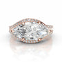 Rose :: Zenvira marquise halo lab grown diamond ring luxury engagement jewelry