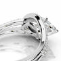 White :: Elegant marquise halo Zenvira lab diamond ring IGI certified engagement