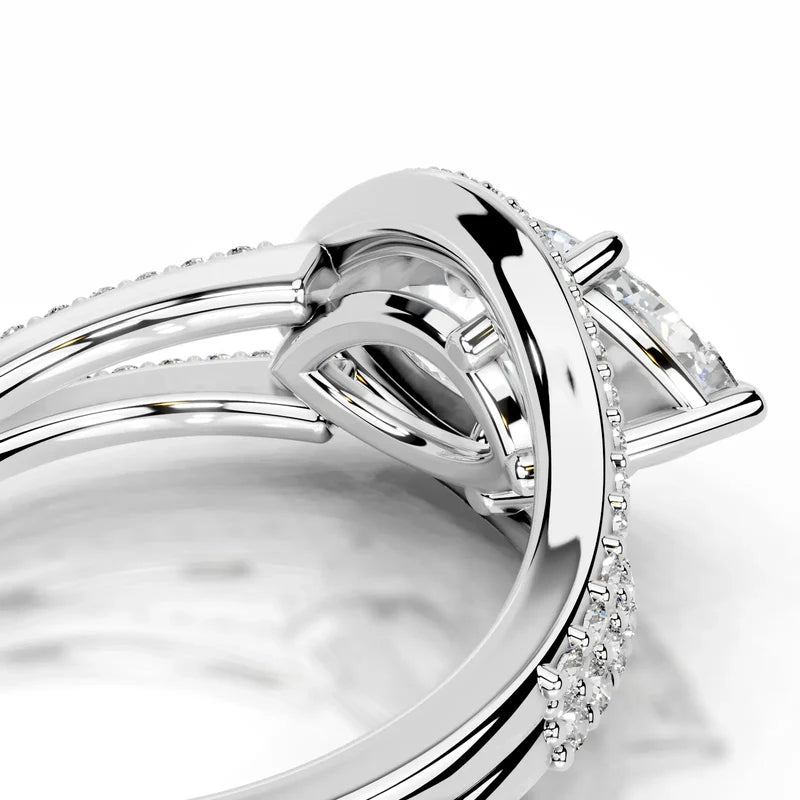 White :: Elegant marquise halo Zenvira lab diamond ring IGI certified engagement