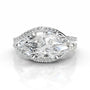 White :: Zenvira marquise halo lab grown diamond engagement ring IGI certified