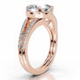 Rose :: Zenvira oval lab grown diamond ring with halo setting modern design