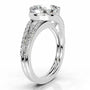 White :: IGI certified Zenvira oval lab grown diamond ring halo setting design