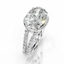 White :: IGI certified Zenvira oval lab grown diamond ring halo setting design