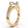 Yellow :: Zenvira oval lab diamond ring with halo accent diamonds elegant style