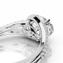 White :: Zenvira oval halo lab grown diamond ring luxury engagement jewelry