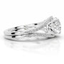 White :: Elegant oval halo Zenvira lab diamond ring IGI certified engagement