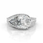 White :: Zenvira pear halo lab grown diamond engagement ring IGI certified