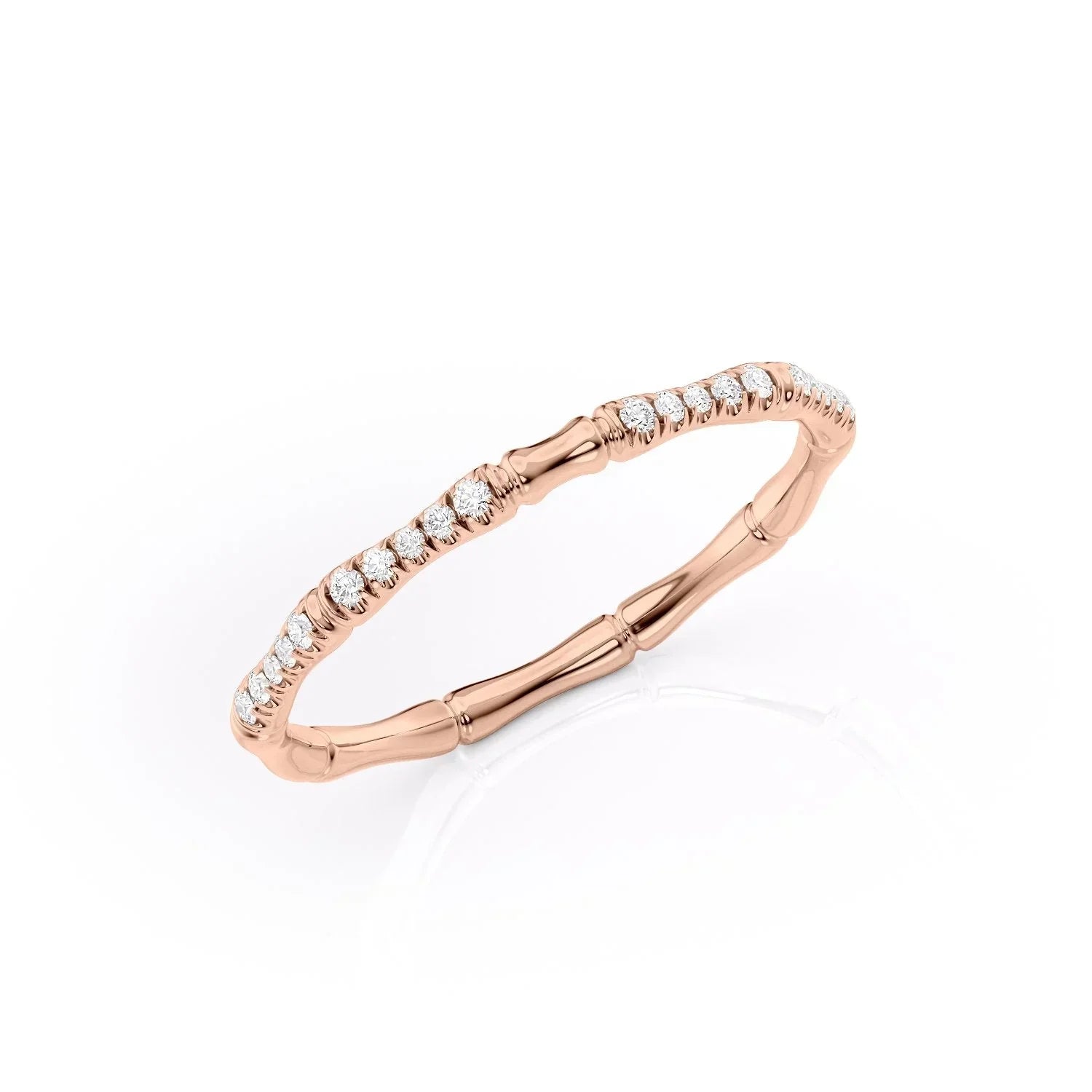 The Eve Twisted Pavé Wedding Band | 0.10 TCW Lab-Grown Diamonds, 1.8mm| IGI Certified