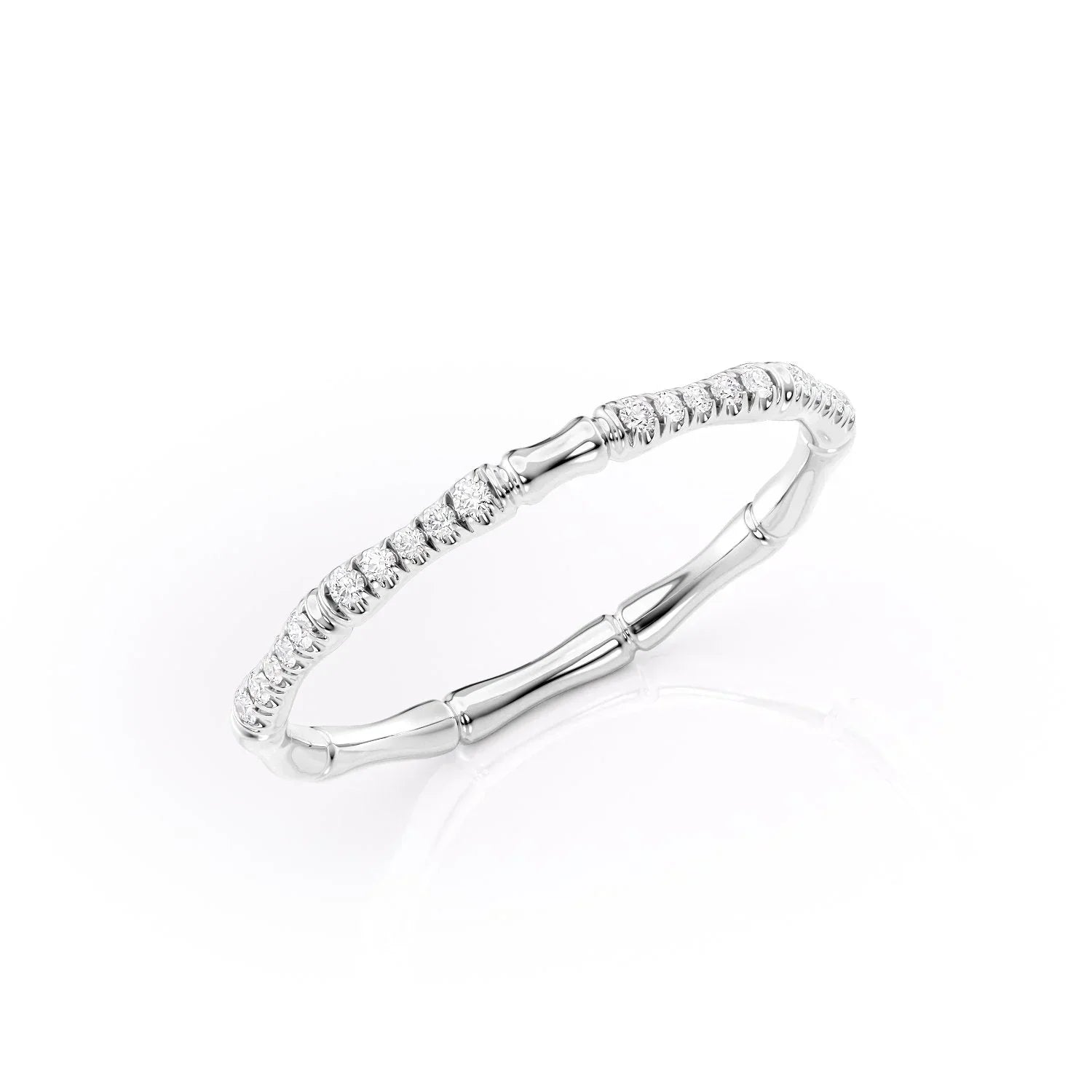 The Eve Twisted Pavé Wedding Band | 0.10 TCW Lab-Grown Diamonds, 1.8mm| IGI Certified