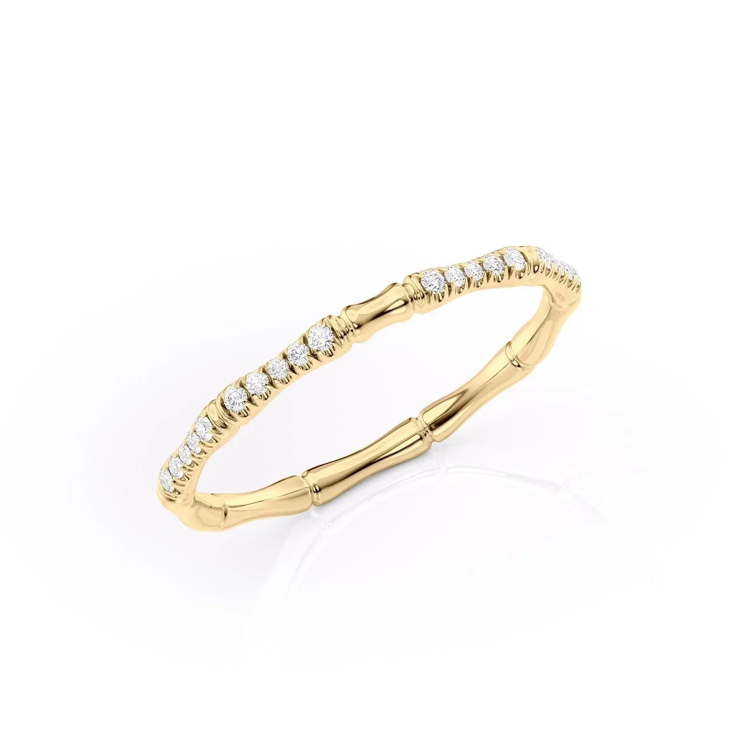 The Eve Twisted Pavé Wedding Band | 0.10 TCW Lab-Grown Diamonds, 1.8mm| IGI Certified