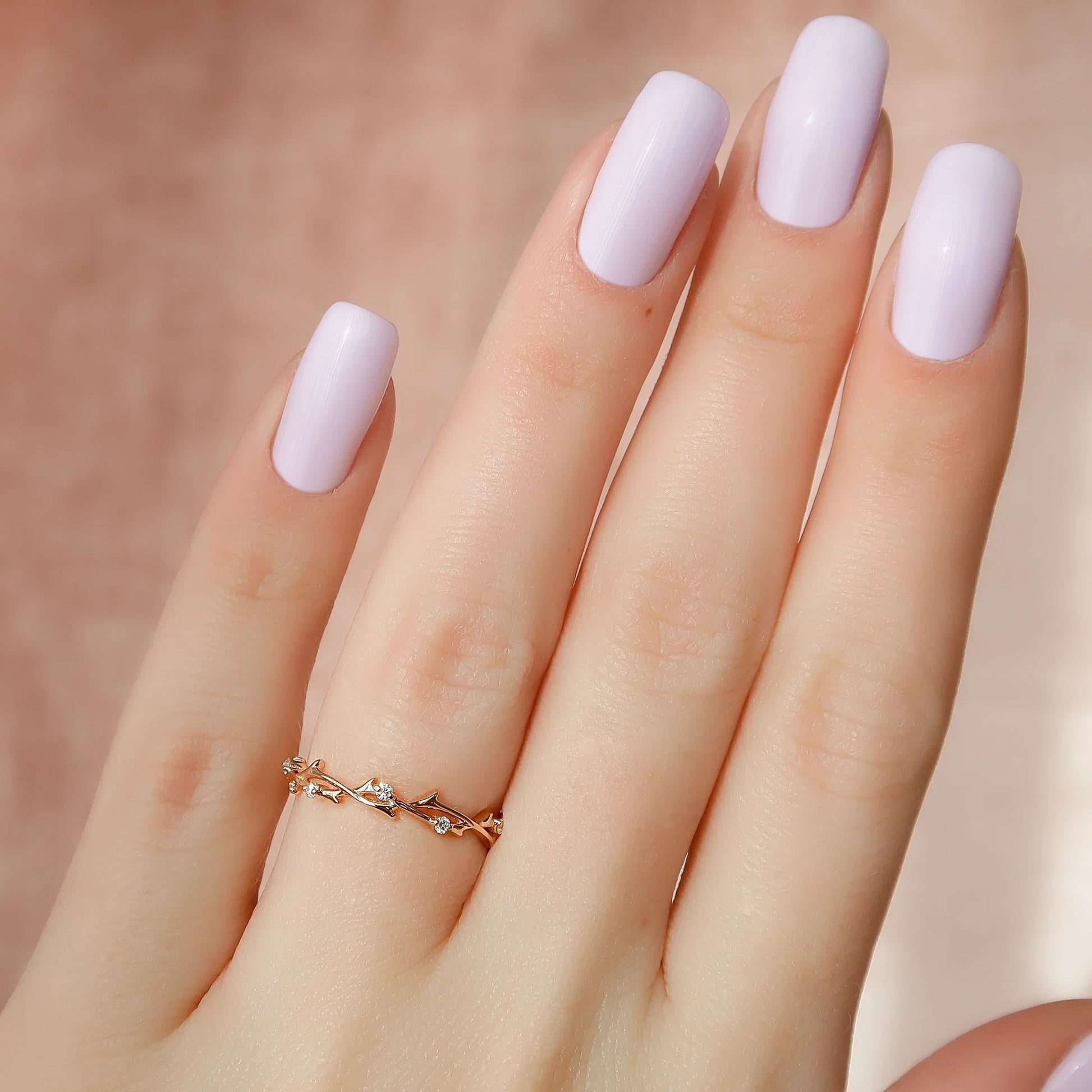 0.15ct Round Lab-Grown Diamond Twig Ring | IGI Certified