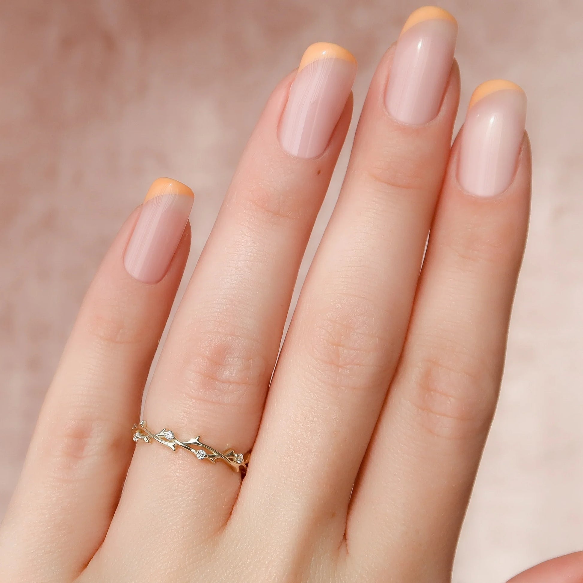 0.15ct Round Lab-Grown Diamond Twig Ring | IGI Certified