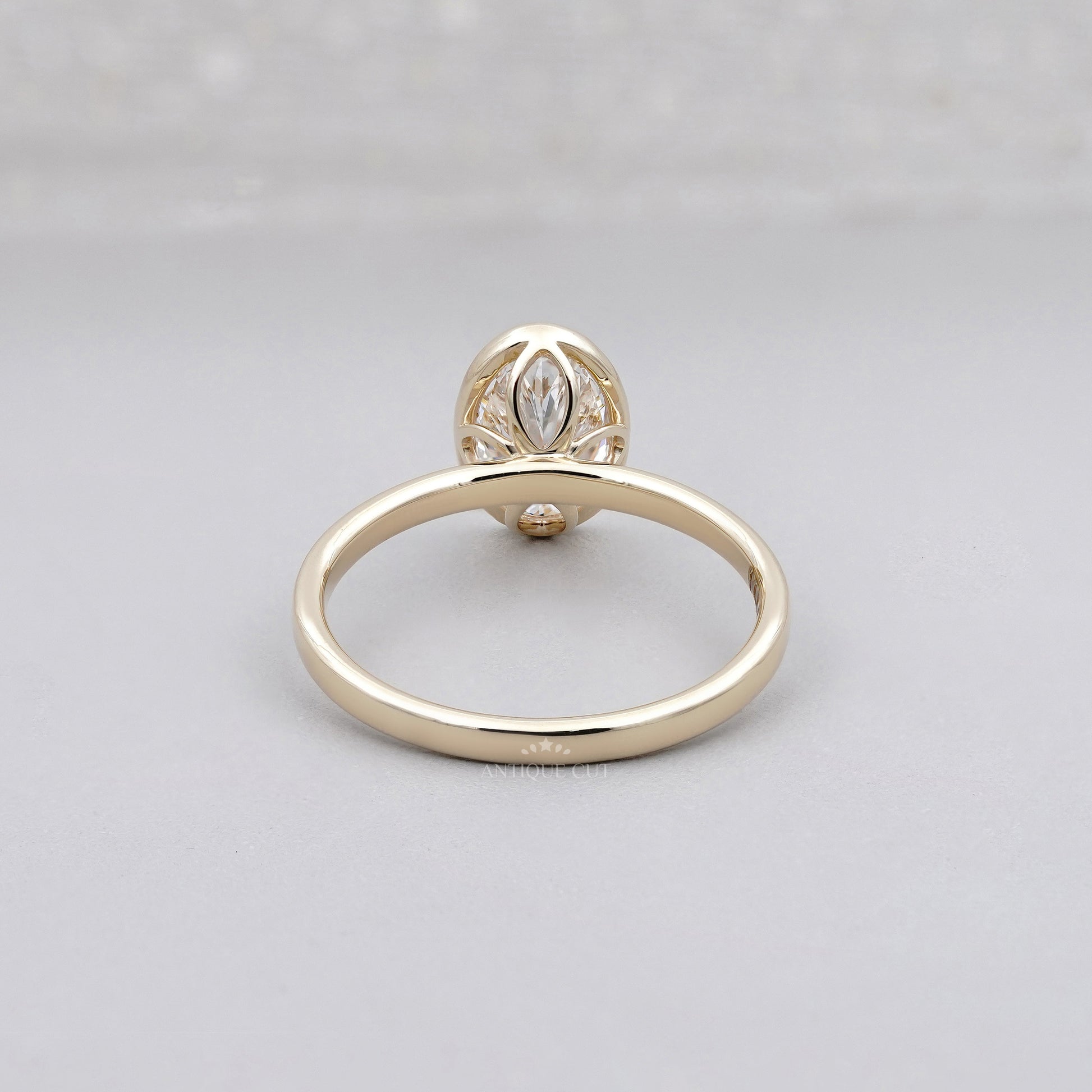 1.50ct Oval Cut Diamond Ring | Bezel Set Solitaire | 14K Yellow Gold | Minimalist Engagement Ring | Unii Jewels Fine Jewelry