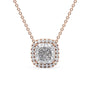 rose :: radiant halo necklace featuring brilliant lab diamonds