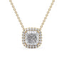 yellow :: princess halo necklace crafted with lab grown diamonds