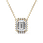 yellow :: oval lab grown diamond halo pendant by Arianza