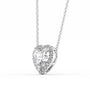 white :: 0.8 CT Arianza oval halo necklace with brilliant sparkle