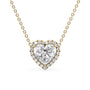 yellow :: Arianza cushion halo pendant with timeless elegance
