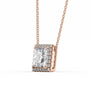 rose :: pear shaped halo necklace with refined brilliance
