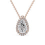 rose :: Arianza heart diamond halo pendant designed for romantic gifting