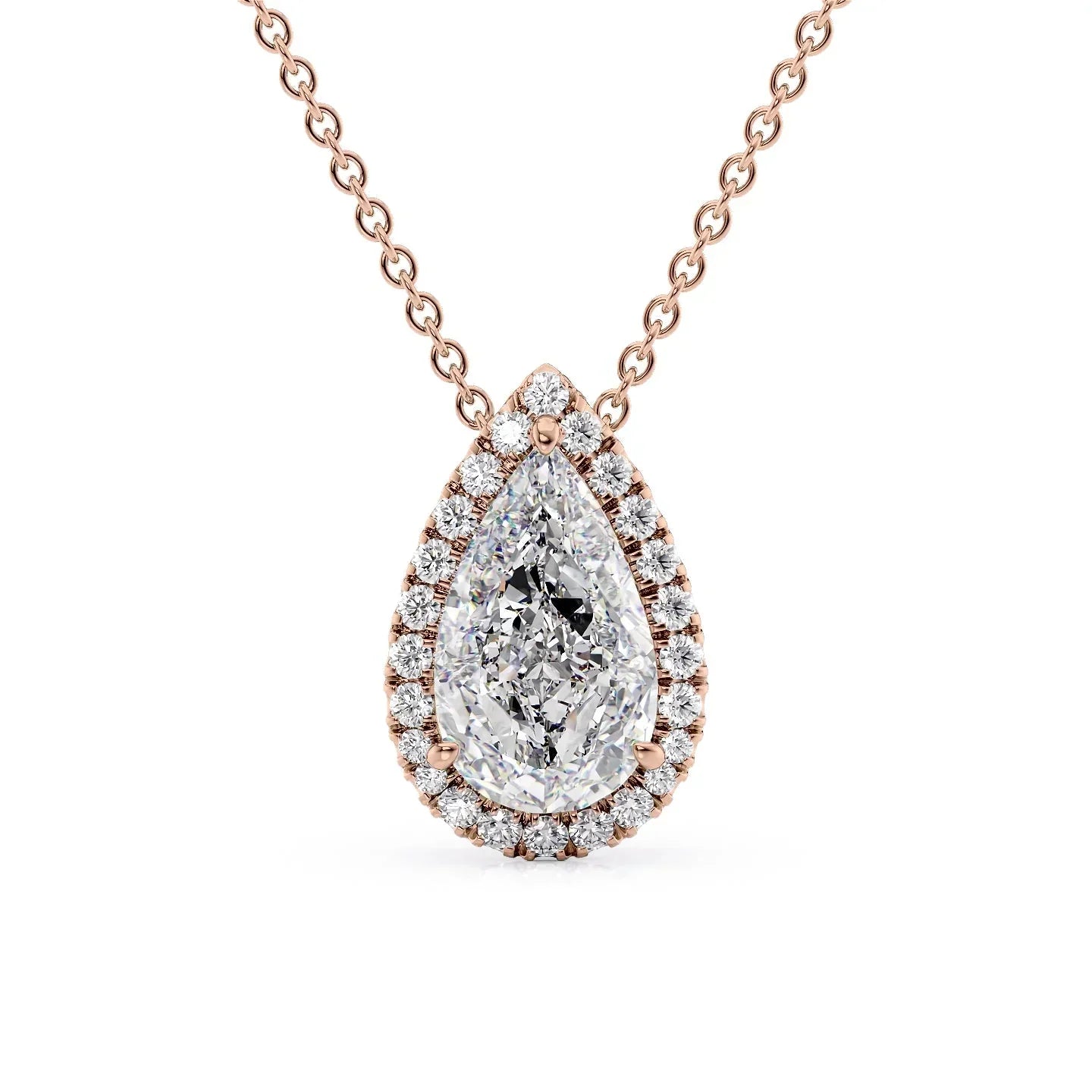 rose :: Arianza heart diamond halo pendant designed for romantic gifting