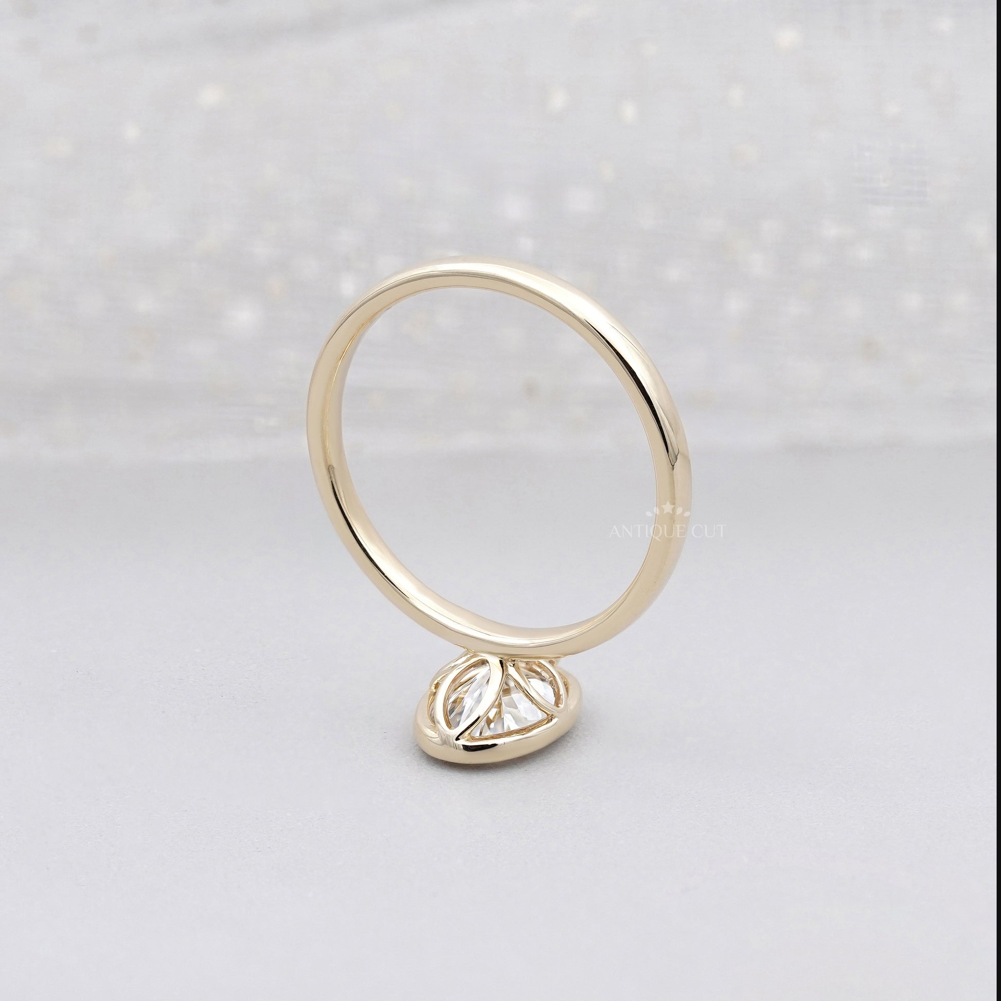 1.50ct Oval Cut Diamond Ring | Bezel Set Solitaire | 14K Yellow Gold | Minimalist Engagement Ring | Unii Jewels Fine Jewelry