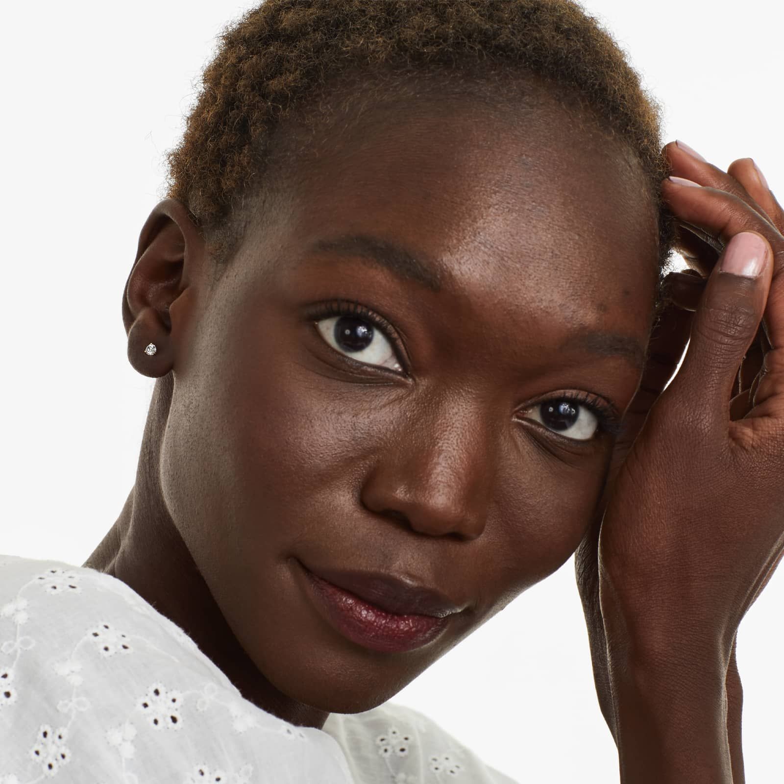 Round Lab Grown Diamond Three Prong Martini Solitaire Stud Earrings, EF Color, VS Clarity, IGI Certified